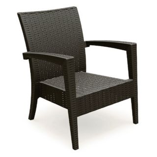 Compamia ISP850 BR Miami Resin Club Chair   Brown   Set of 2   ISP850 BR