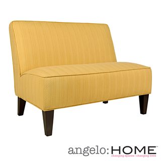 Angelohome Dover Golden Yellow Groove Settee
