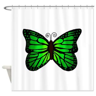  Green Butterfly Shower Curtain  Use code FREECART at Checkout