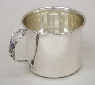 Wallace Violet (Sterling,1904,No Monograms) Baby Cup with Sterling Cup and Handl