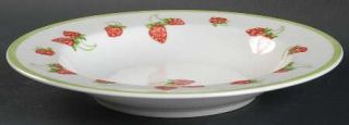 Villeroy & Boch Strawberries N Cream Large Rim Soup Bowl, Fine China Dinnerware