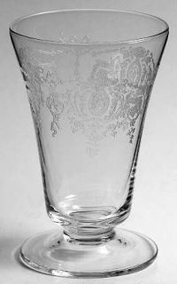 Morgantown Biscayne Clear (Stem #7654) Juice Glass   Stem #7654, Etch #747, Bird