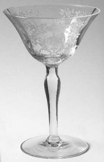 Morgantown Mikado Champagne/Tall Sherbet   Stem #7711, Etched Urn & Swag Design