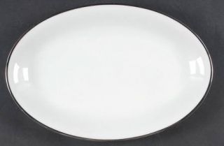 Noritake Silverdale 12 Oval Serving Platter, Fine China Dinnerware   White Body