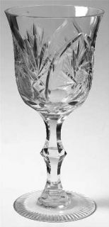 Imperial Crystal (Import) Worcester (No Cut Under Star) Water Goblet   Cut Star