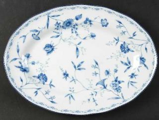 Noritake Regis Blue 14 Oval Serving Platter, Fine China Dinnerware   Impromptu,