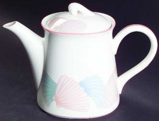 Noritake Ocean Melody Tea/Coffee Pot & Lid, Fine China Dinnerware   New Decade,