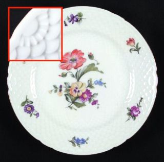Bing & Grondahl Saxon Flower (White Bkgd) Salad Plate, Fine China Dinnerware   W