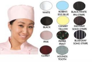 San Jamar Chef Pill Box Hat, X Large, Poly Cotton Blend, Hounds Tooth
