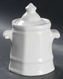 Pfaltzgraff Heritage White Sugar Bowl & Lid, Fine China Dinnerware   Stoneware,Y