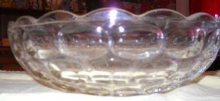 Federal Glass  Yorktown (Colonial) Salad Bowl   Clear, Pressed Oval Design, 1960