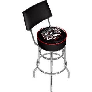 Trademark Global Fender Spirit of Rock and Roll Padded Barstool with Back FND