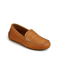 Ralph Lauren Boys Telly Leather Loafers   Tan