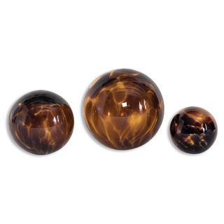 Kameko Glass Spheres (set Of 3) (TransparentSmall dimensions 3 inches in diameterMedium dimensions 4 inches in diameterLarge dimensions 5 inches in diameter )