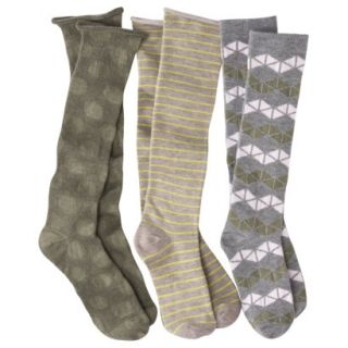 Xhilaration Juniors 3 Pack Fashion Knee High Socks   Assorted Colors/Patterns