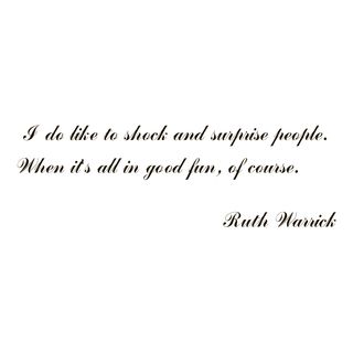 Quote Saying Ruth Warrick Surprise Vinyl Wall Art Decal (BlackEasy to apply, instructions includedDimensions 22 inches wide x 35 inches long )