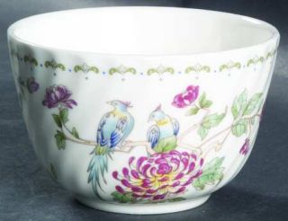 Minton Birds Of Paradise Rice Bowl, Fine China Dinnerware   Multicolor Flowers &