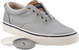 Mens Sperry Top Sider Striper CVO Waxed Canvas   Grey Waxed Canvas Sailing Shoe