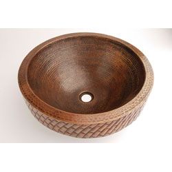 Fontaine Round Copper Skirted Vessel Sink