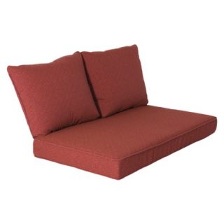Mooreana 3 Piece Outdoor Loveseat Replacement Cushion Set   Red