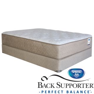 Spring Air Back Supporter Roseworth Plush California King size Mattress Set (California kingSet includes Mattress, foundationFirst layer Quilted top has cashmere natural fiber blend, 0.75 inch soft foamSecond layer 1.5 inch gel infused memory foamThird