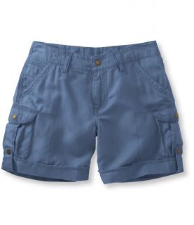 Linen/Tencel Blend Cargo Shorts Misses