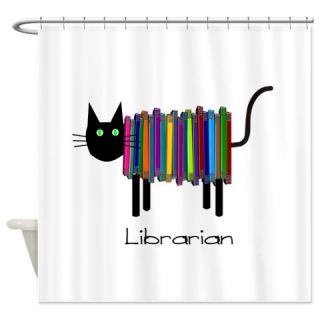  Librarian Book Cat.PNG Shower Curtain  Use code FREECART at Checkout