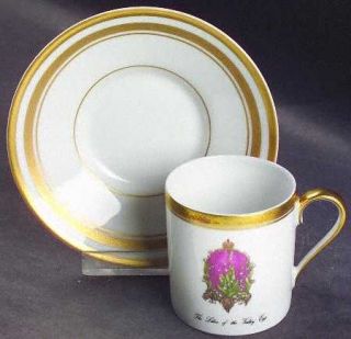 Faberge Imperial Egg Collection Flat Demitasse Cup & Saucer Set, Fine China Dinn