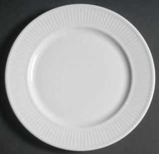 Pillivuyt Plisse Salad Plate, Fine China Dinnerware   All White,Ribbed,Rim Shape