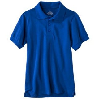 Dickies Boys School Uniform Short Sleeve Pique Polo   Royal Blue 10/12