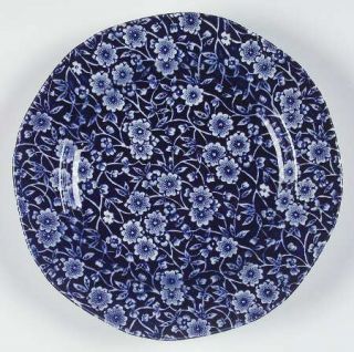 Staffordshire Calico Blue (Burleigh Stamp) Salad Plate, Fine China Dinnerware  