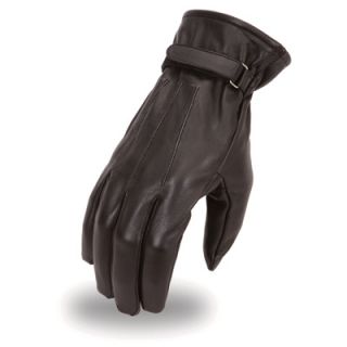 Mens First Classics Motorcycle Patrol Gloves   Black, Small, Model# FI128GL