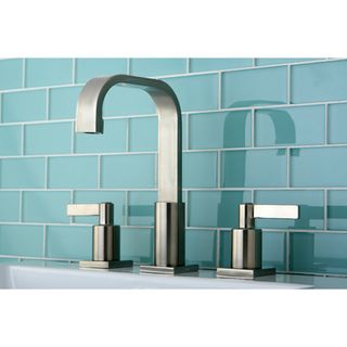 High Arch Satin Nickel Widespread Bathroom Faucet
