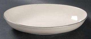 Fine Arts Tranquility 10 Oval Vegetable Bowl, Fine China Dinnerware   Cream & P