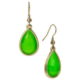 Capsule by C ra Earrings with Large Stones   Silver/Green