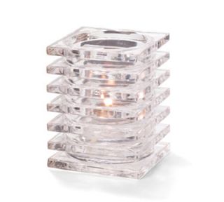 Hollowick Square Stacked Lamp For HD12, HD17, HD26, 2.88x3.75 in, Glass, Clear