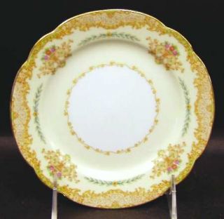 Noritake Chadwick Bread & Butter Plate, Fine China Dinnerware   Tan Scrolls, Aqu