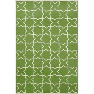 Hand tufted Green Tiles Rug (5 X 76)