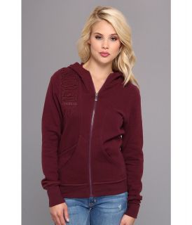 Fox Equivalent Zip Hoody Womens Sweatshirt (Burgundy)