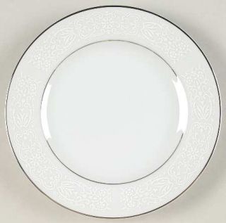 Brentwood White Lace Bread & Butter Plate, Fine China Dinnerware   White On Whit