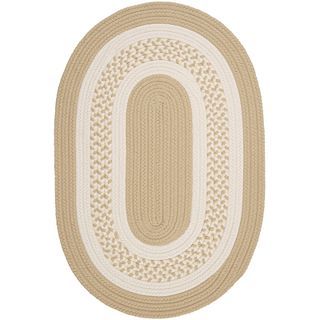 Lighthouse Reversible Braided Indoor/Outdoor Oval Rugs, Linen