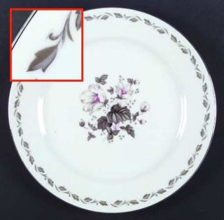 Hira China Irene Dinner Plate, Fine China Dinnerware   White/Pink Floral Center,