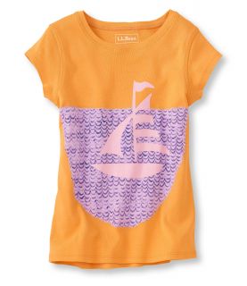 Girls Freeport Knit Graphic Tee, Sailboat Little Girls