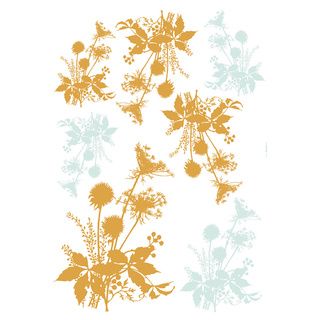 Wisenblumen Wall Decal (Blue and orangeCare Instructions Wipe with damp clothDimensions 27 inches wide x 19 inches long Easy to apply just peel and stickRepositionable and always removableSafe for wallsNo sticky residue )