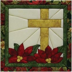 Poinsettia Cross 12x12 Quilt Magic Kit