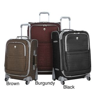 Olympia Galaxy 3 piece Spinner Luggage Set (Black, brown, burgundyMaterials PolyesterPockets Two big outer pockets and one inner small pocketFront zipper pocketInterior hanging zipper pocket and dual buckle tie beltInterior dual zipper pockets Weight 3