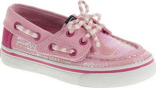 Girls Sperry Top Sider Bahama Jr   Pink/Oxford Cloth/Sequins Casual Shoes