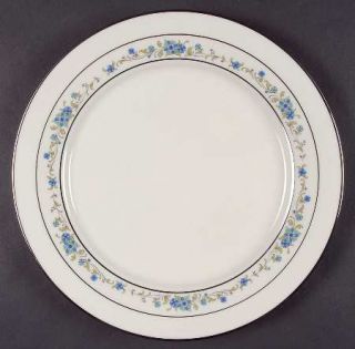 Noritake Norma Dinner Plate, Fine China Dinnerware   Blue Flower W/Red Center,Pl