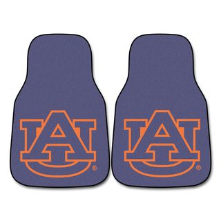 Fanmats Auburn 2 piece Carpeted Nylon Car Mats (100 percent nylonDimensions 27 inches high x 18 inches wideType of car Universal)