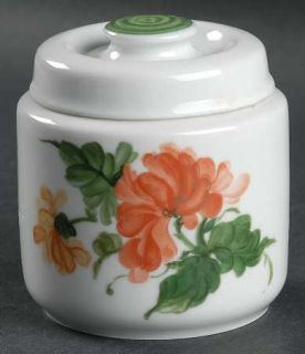 Kaiser Lauriane Sugar Bowl & Lid, Fine China Dinnerware   Orange & Yellow Flower